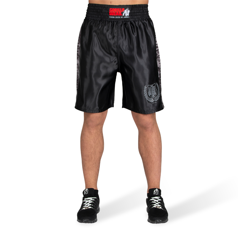 Gorilla Wear Vaiden Boxing Shorts, black/grey camo
