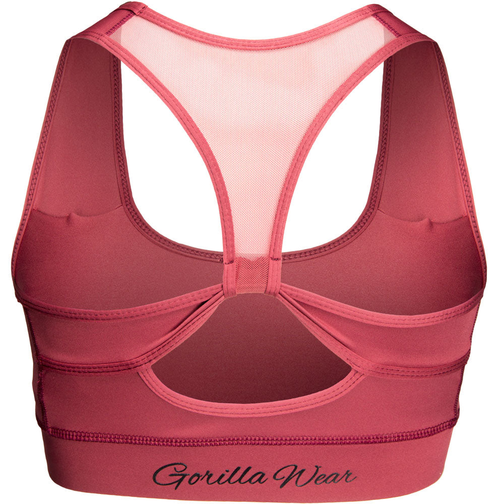 Gorilla Wear Meta Sports Bra, burgundy red