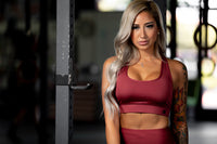 Gorilla Wear Meta Sports Bra, burgundy red