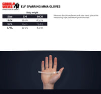 Gorilla Wear Ely MMA Sparring Gloves, black/white