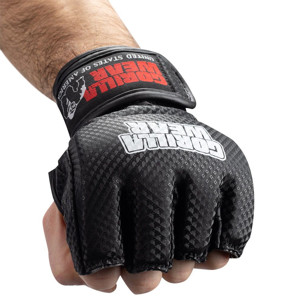 Gorilla Wear Berea MMA Gloves (without thumb), black/white