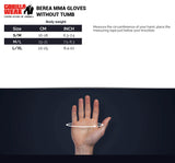 Gorilla Wear Berea MMA Gloves (without thumb), black/white