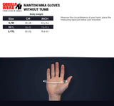 Gorilla Wear Manton MMA Gloves (with thumb), black/white