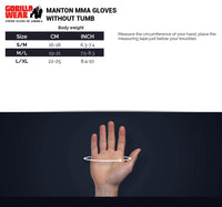 Gorilla Wear Manton MMA Gloves (with thumb), black/white