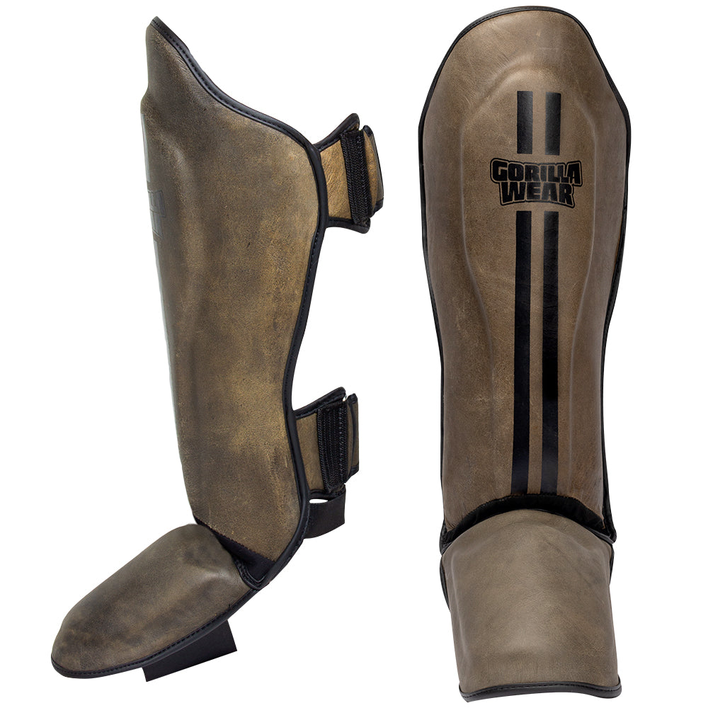 Gorilla Wear Yeso Shin Guards, vintage brown