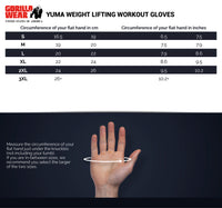 Gorilla Wear Yuma Weightlifting Workout Gloves, black