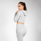 Gorilla Wear Pixley Crop Top Hoodie, grey
