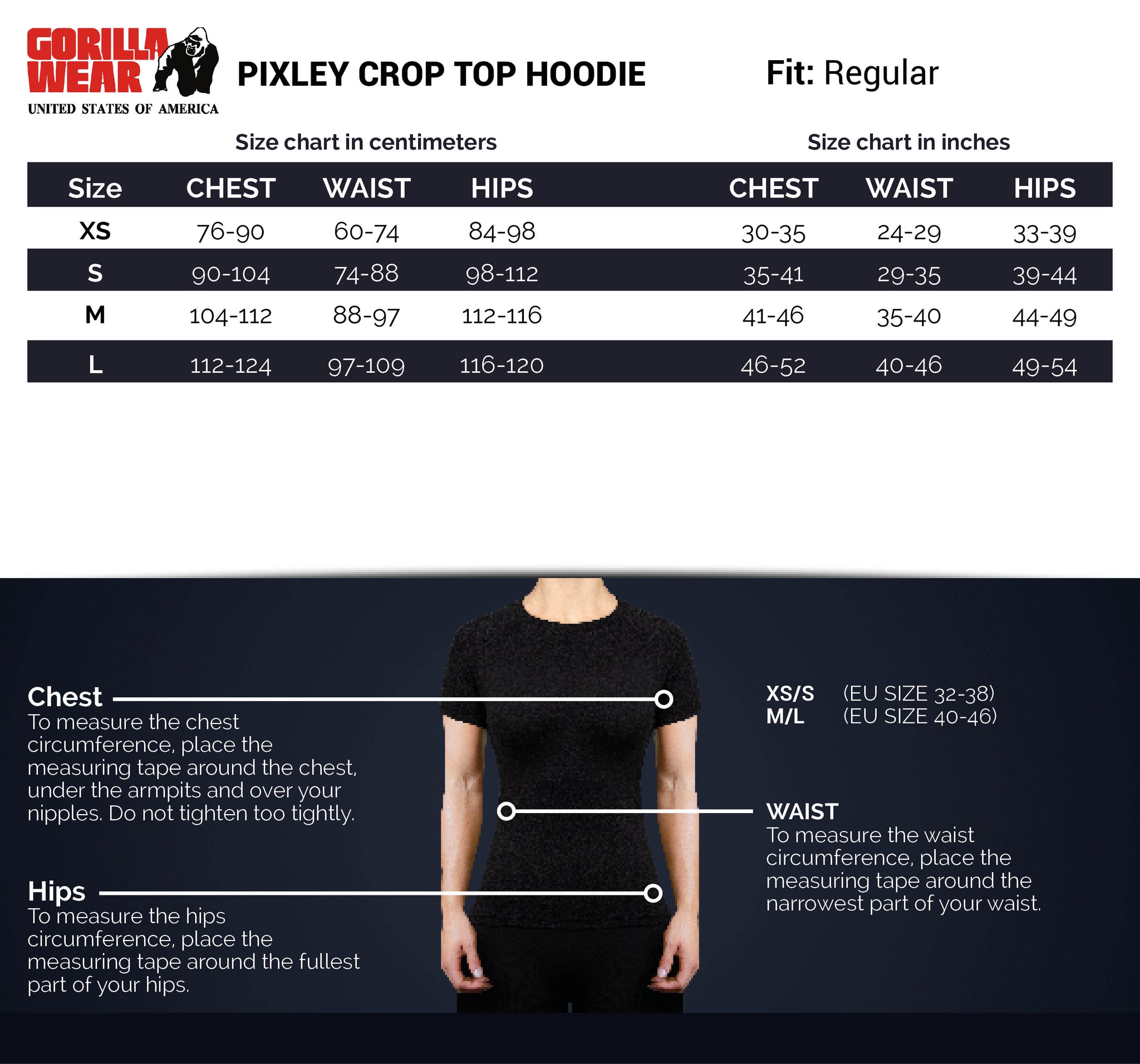 Gorilla Wear Pixley Crop Top Hoodie, grey