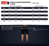 Gorilla Wear Gorilla Wear Boxershorts 3-pack, black