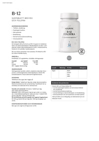 Holistic Vitamin B-12 Folsyra, Tuggtabletter 90 st