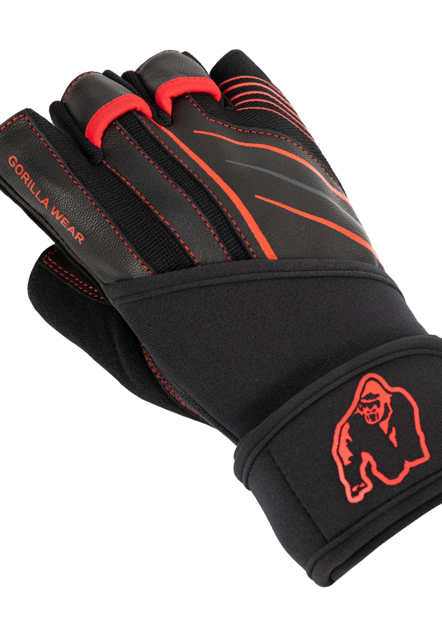Gorilla Wear Dallas Wrist Wraps Gloves 2.0, Svart / Röd