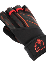 Gorilla Wear Dallas Wrist Wraps Gloves 2.0, Svart / Röd