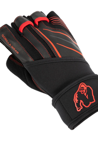 Gorilla Wear Dallas Wrist Wraps Gloves 2.0, Svart / Röd