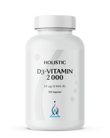 Holistic D3-vitamin 2000, 180 kapslar