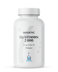 Holistic D3-vitamin 2000, 180 kapslar