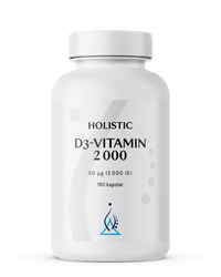 Holistic D3-vitamin 2000, 180 kapslar