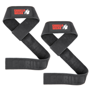 Gorilla Wear Leather Lifting Straps, black