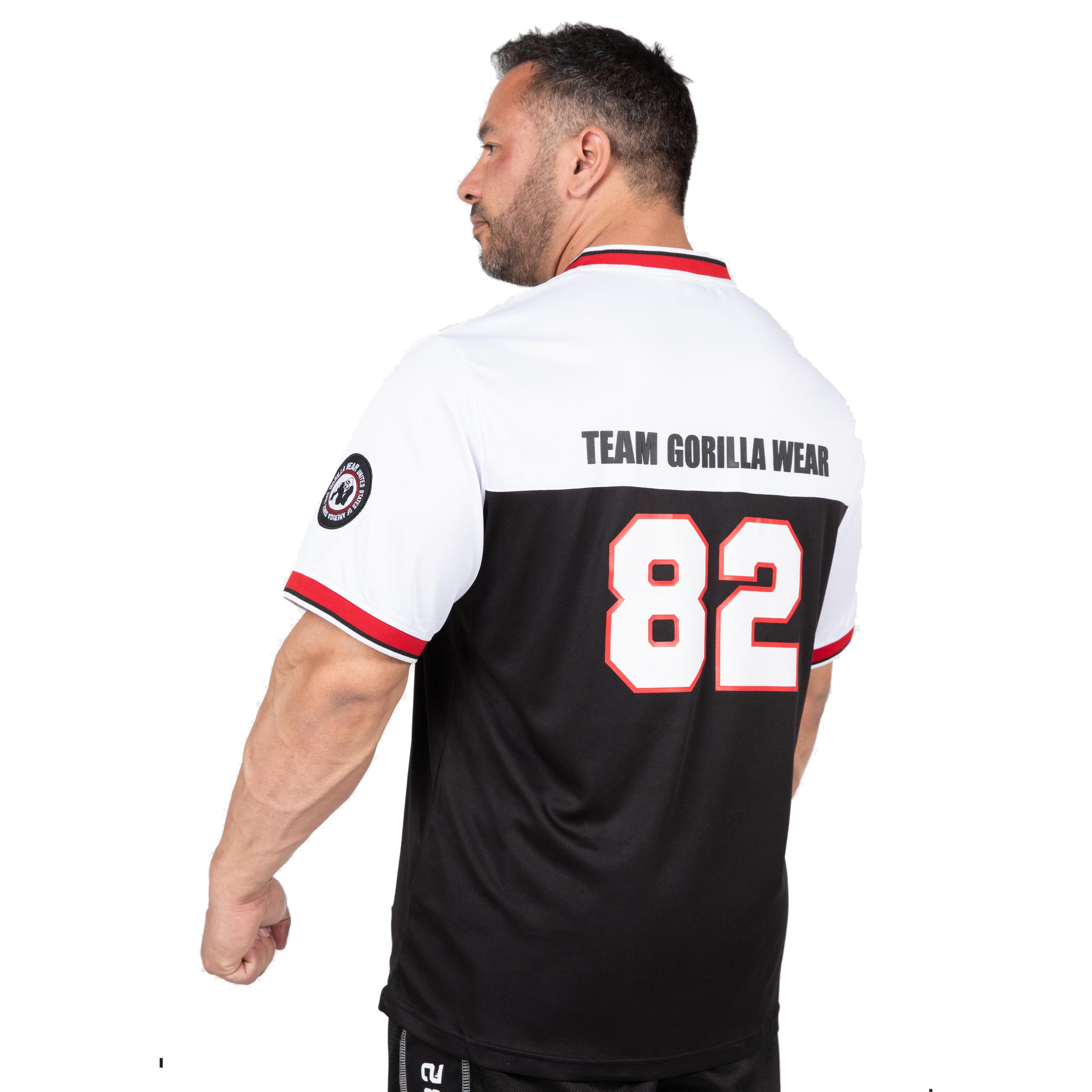 Gorilla Wear Trenton Football Jersey, black/white