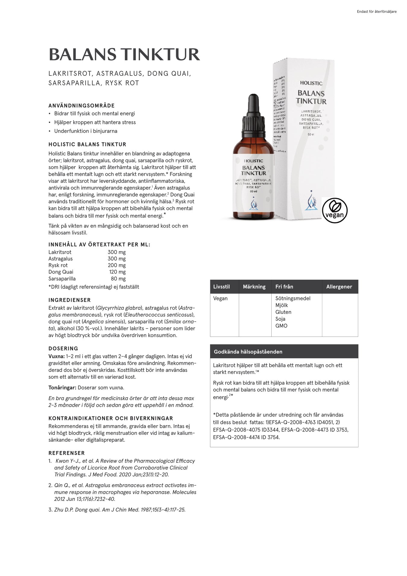 Holistic Balans tinktur, 50 ml