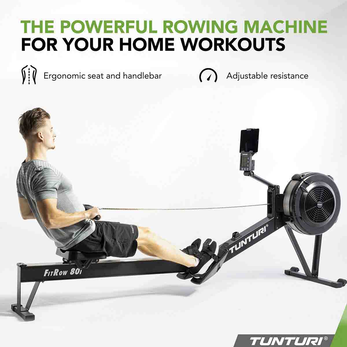 Tunturi Platinum RW30 Rower – Roddmaskin med vattenmotstånd och realistisk känsla