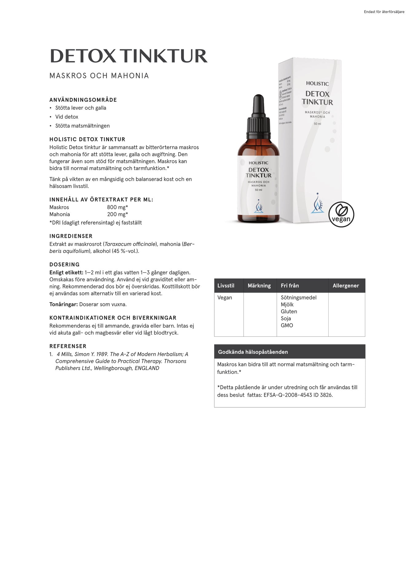 Holistic Detox tinktur, 50 ml