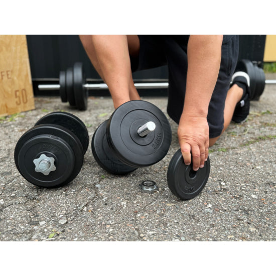 TITAN LIFE Weight Set Viktset 60kg – kompakt och komplett styrkeset