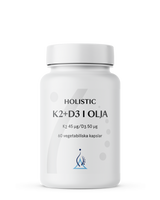 Holistic K2+D3 i olja, 60 kapslar