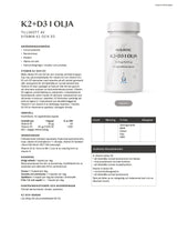 Holistic K2+D3 i olja, 60 kapslar