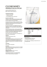 Holistic Clear Whey mango och litchi, 500g