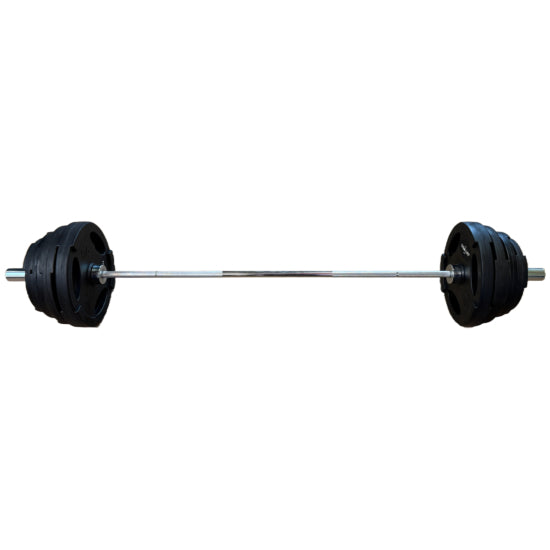 TITAN LIFE Weight Set Skivstångsset 120 kg – komplett styrkepaket för seriös träning