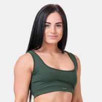 NEBBIA Miami Sporty Bikini Top, dark green