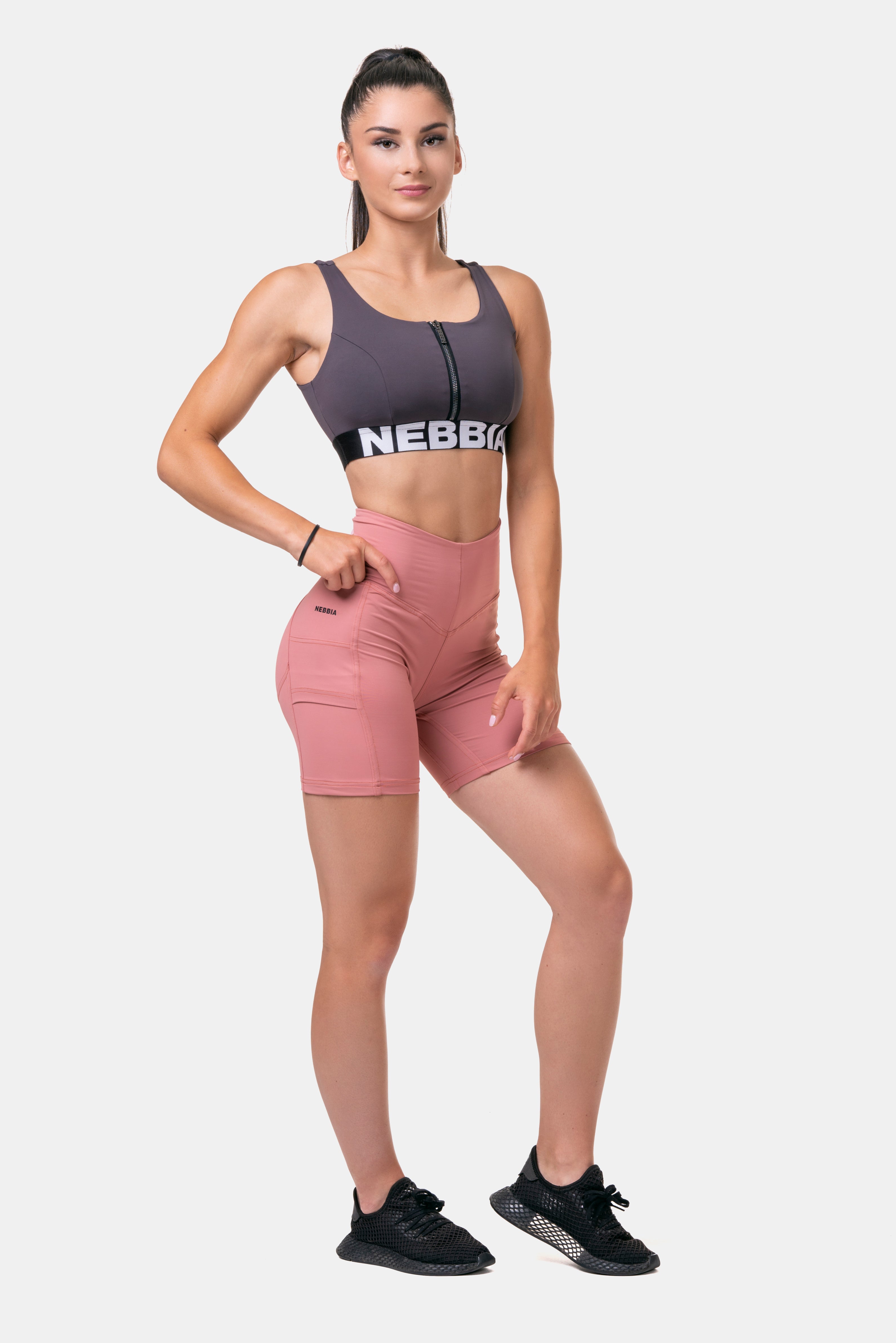 Nebbia Fit Smart Biker Shorts, old rose