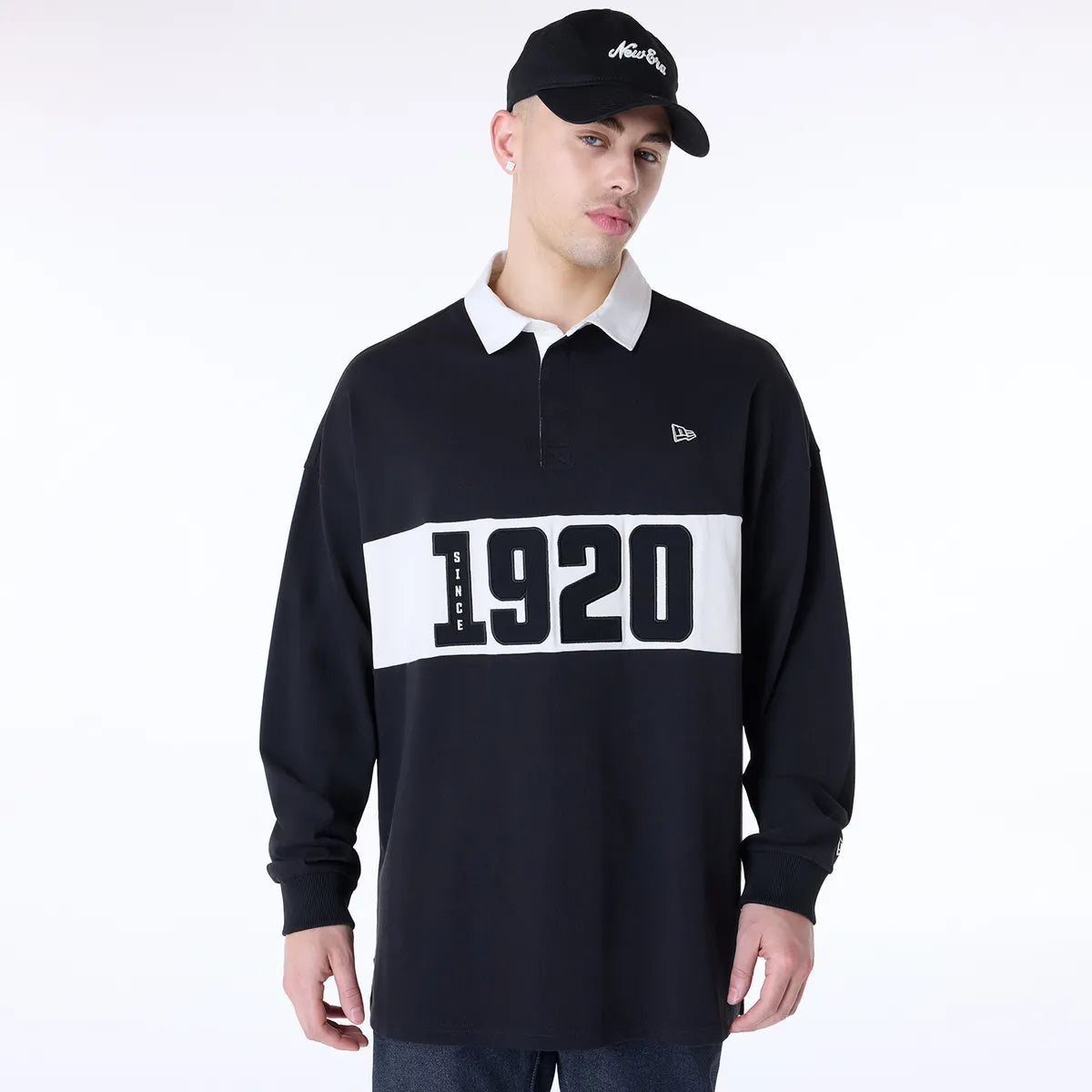 New Era NE DROP SHLDR RUGBY SHIRT NEW Blk