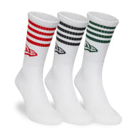 New Era NE STRIPE CREW SOCK 3PK NEWER Whi
