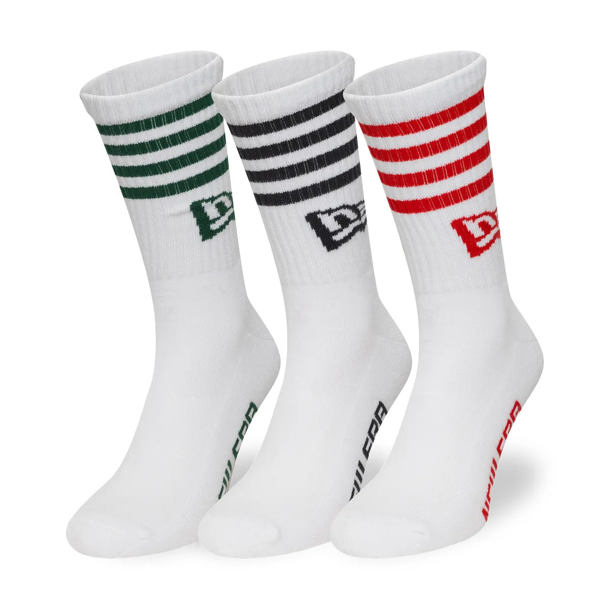 New Era NE STRIPE CREW SOCK 3PK NEWER Whi
