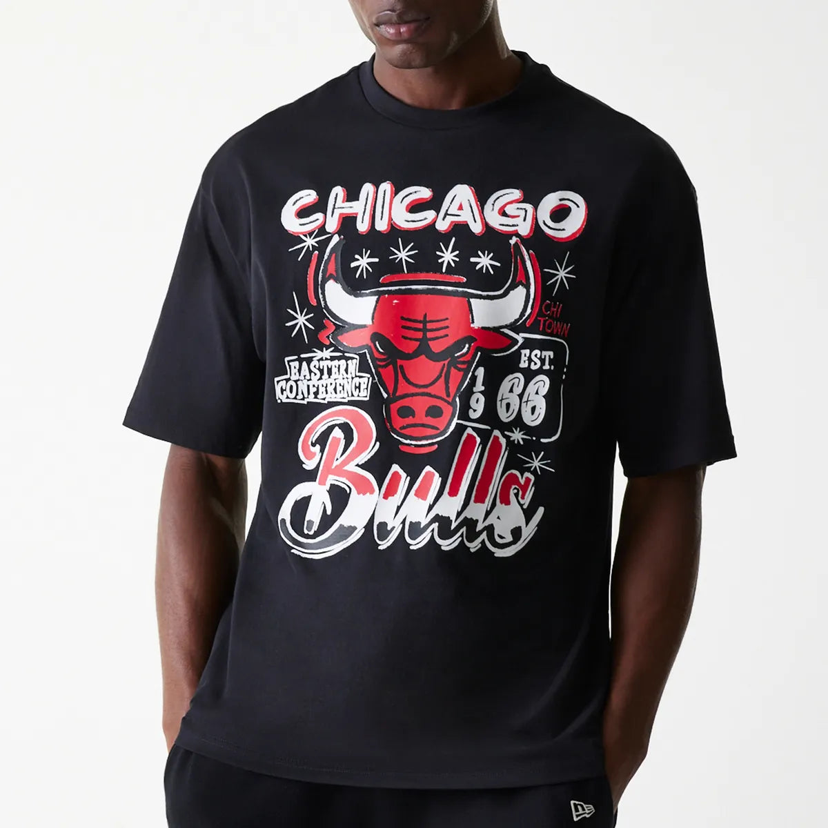New Era NBA GRPHC OS TEE CHIBUL  Blk