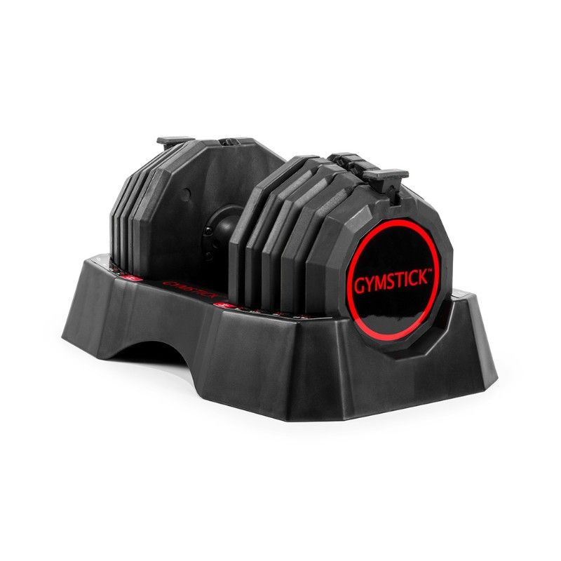 Gymstick Justerbar hantel Quick-Lock Dumbbell – En hel hantelpark i en enda vikt Ställbar 22,5kg