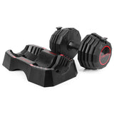 Gymstick Justerbar hantel Quick-Lock Dumbbell – En hel hantelpark i en enda vikt Ställbar 22,5kg