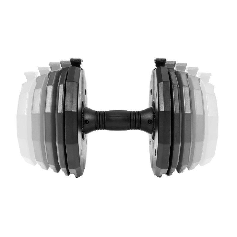 Gymstick Justerbar hantel Quick-Lock Dumbbell – En hel hantelpark i en enda vikt Ställbar 22,5kg