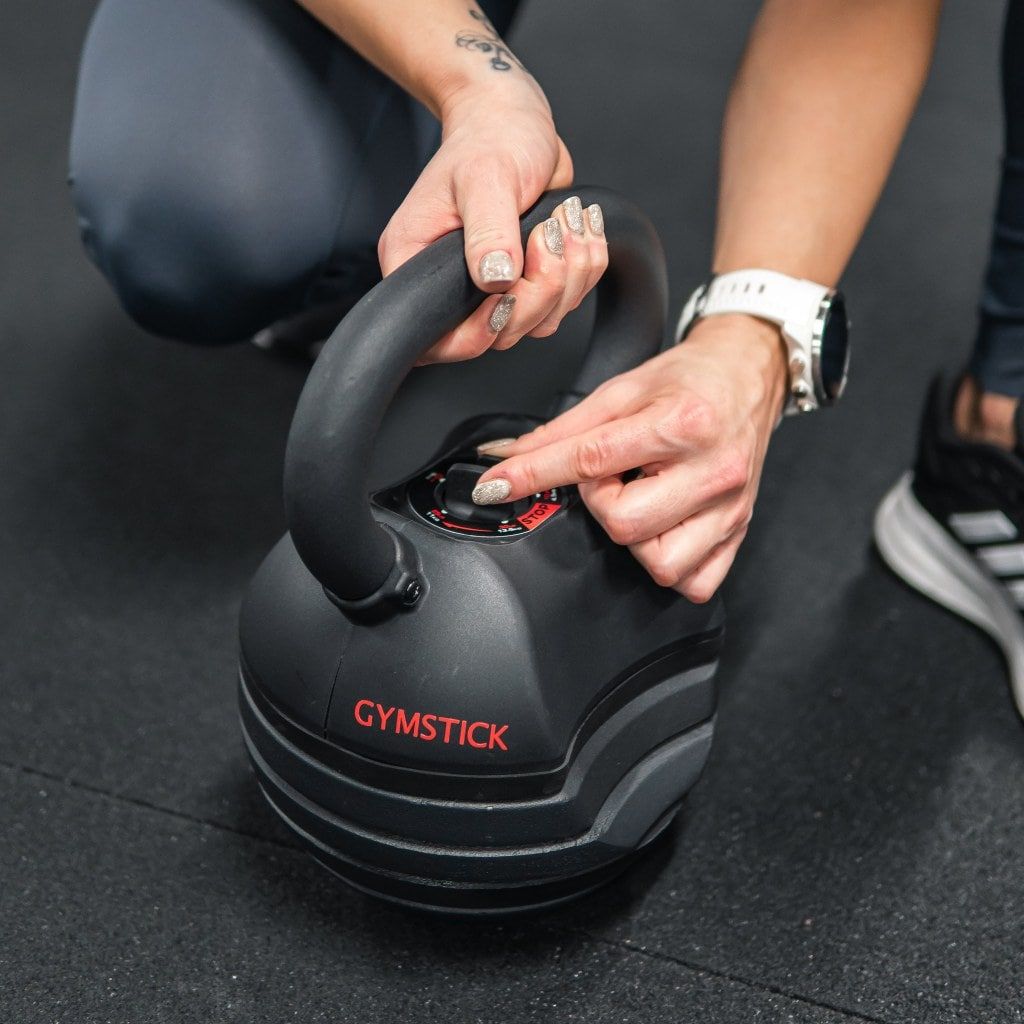 Gymstick Kettlebell Quick-Lock-handtagsbollen – Snabbare viktskifte, effektivare träning