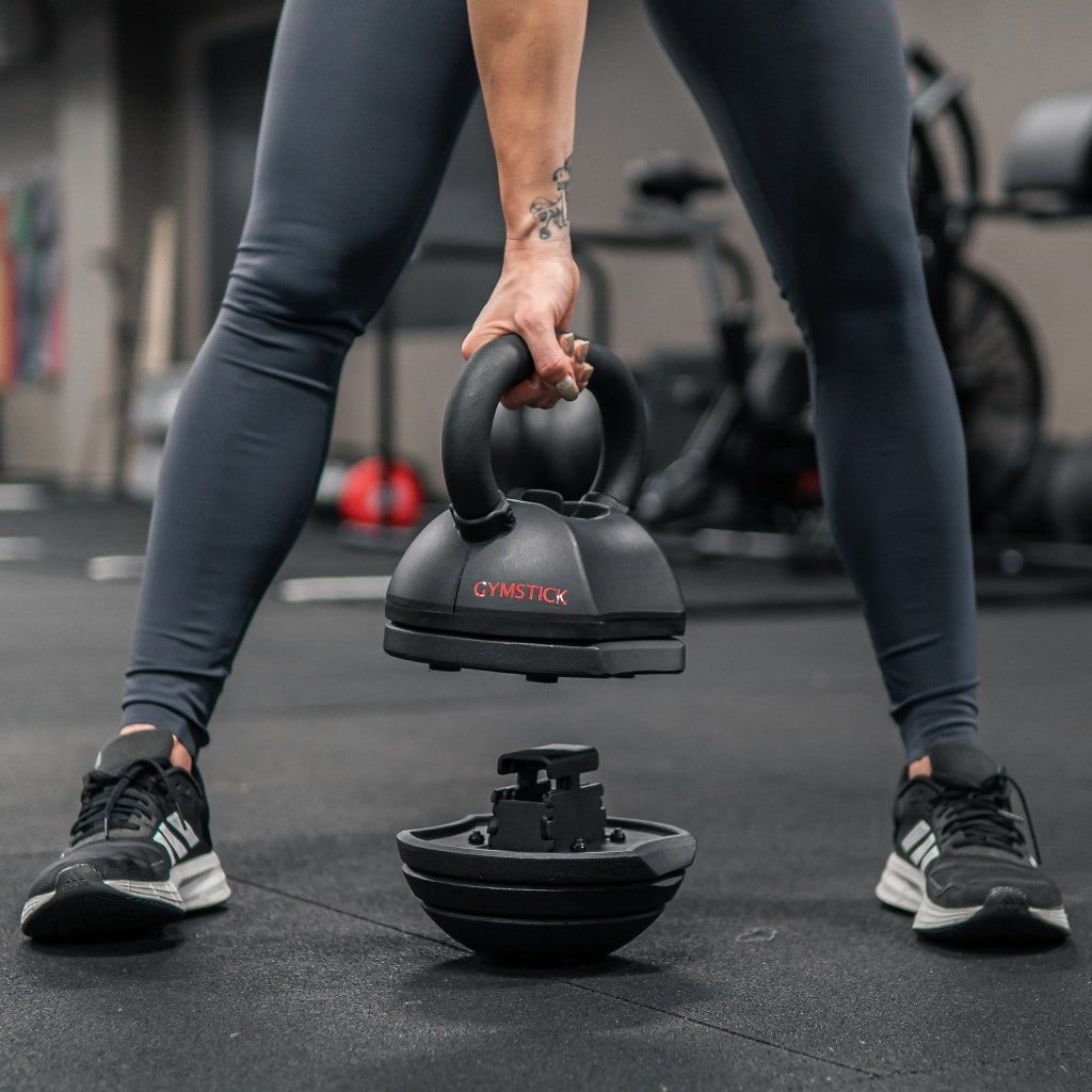Gymstick Kettlebell Quick-Lock-handtagsbollen – Snabbare viktskifte, effektivare träning