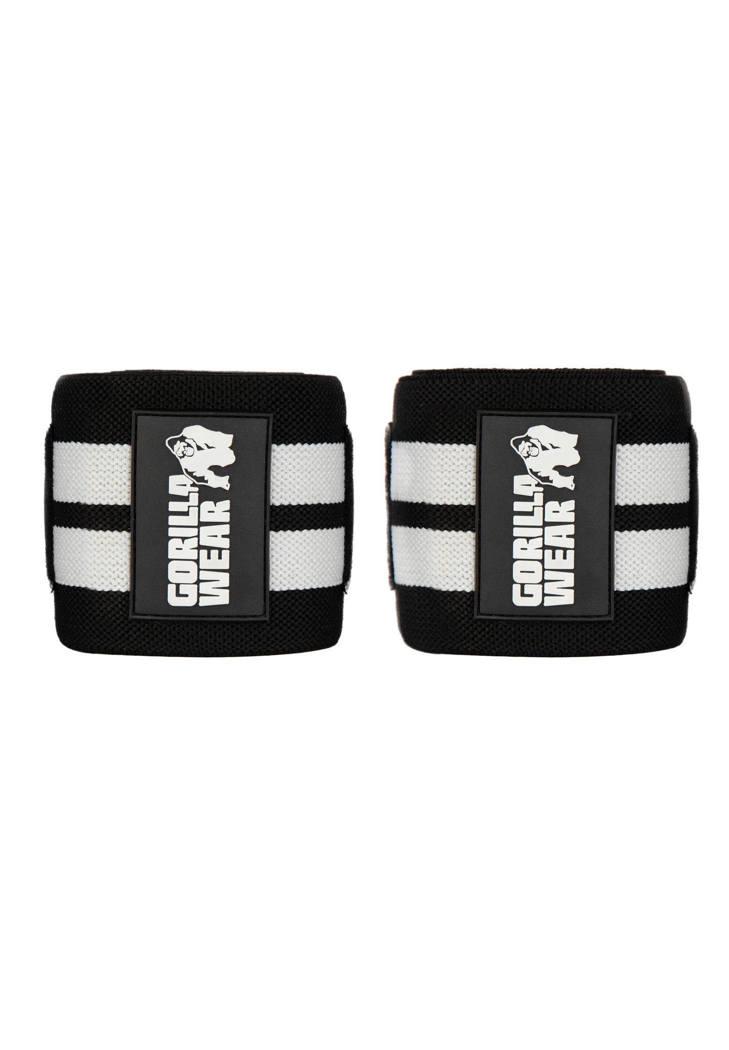 Gorilla Wear Elbow Wraps, black/white - 1,8 m