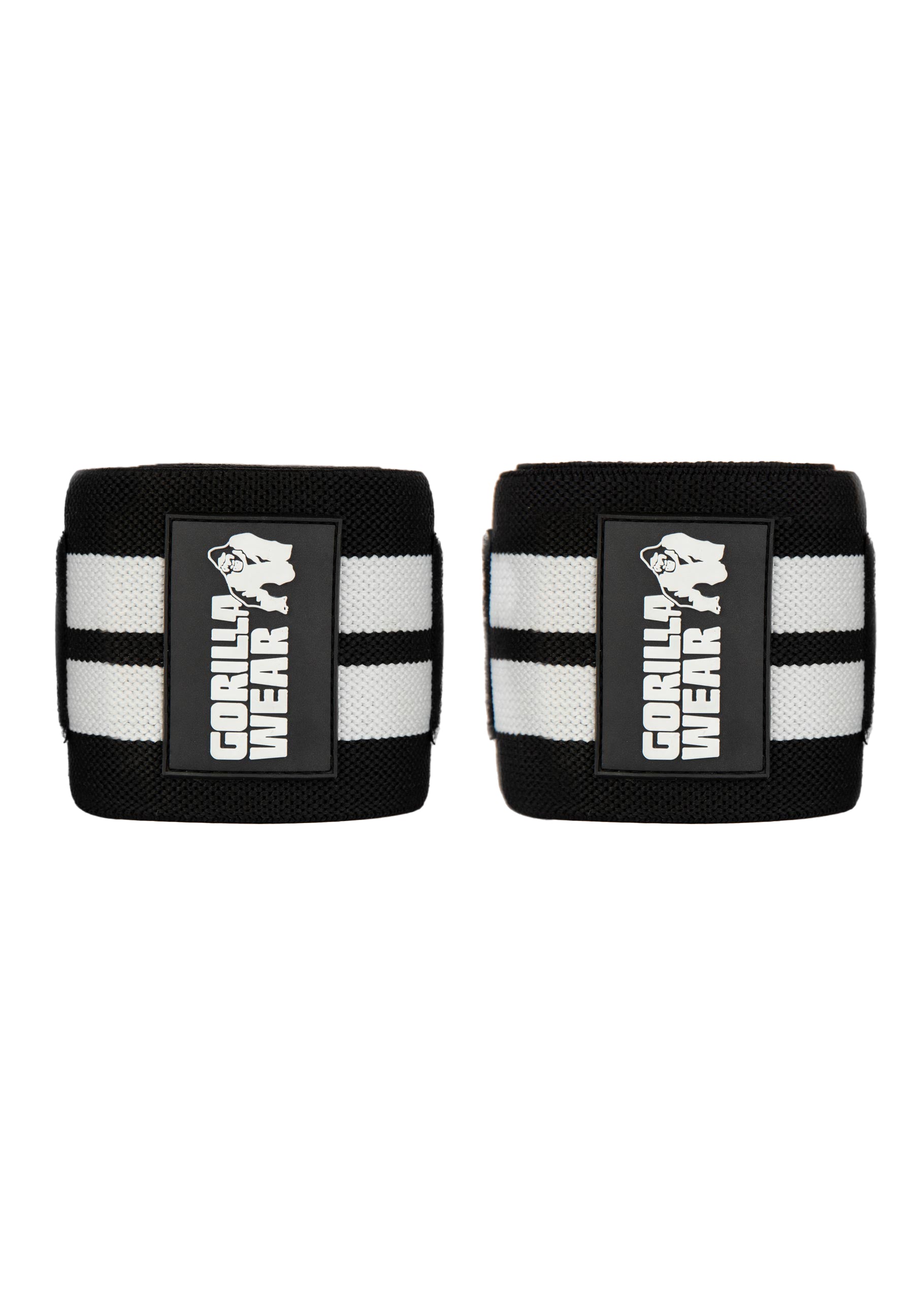 Gorilla Wear Elbow Wraps, black/white - 1,8 m