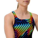 Speedo Womens Digital Printed Medalist Black