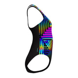 Speedo Womens Digital Printed Medalist Black