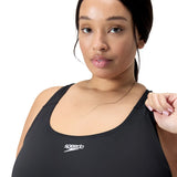 Speedo Plus Size Endurance+ Medalist Swimsuit Black