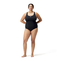 Speedo Plus Size Endurance+ Medalist Swimsuit Black