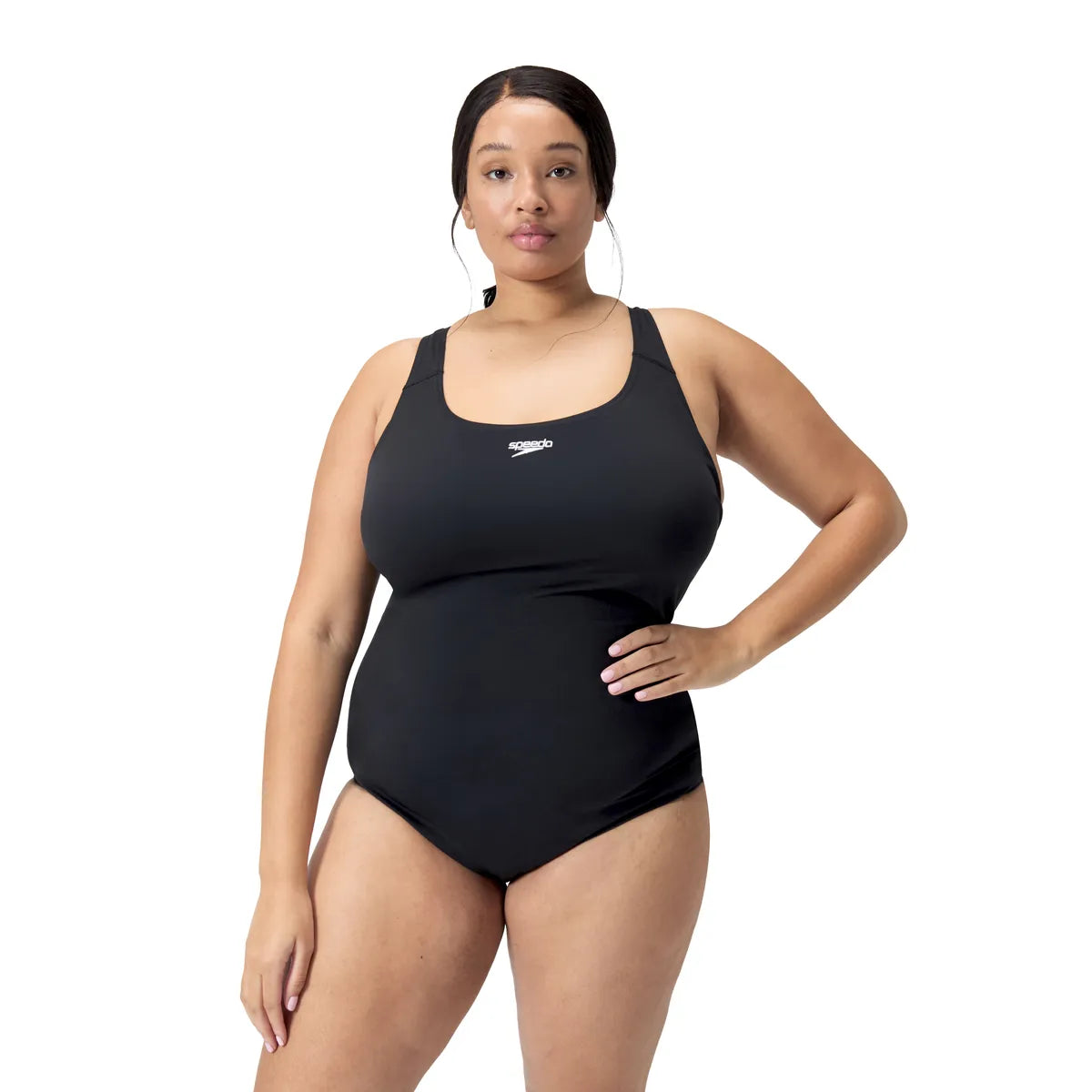 Speedo Plus Size Endurance+ Medalist Swimsuit Black