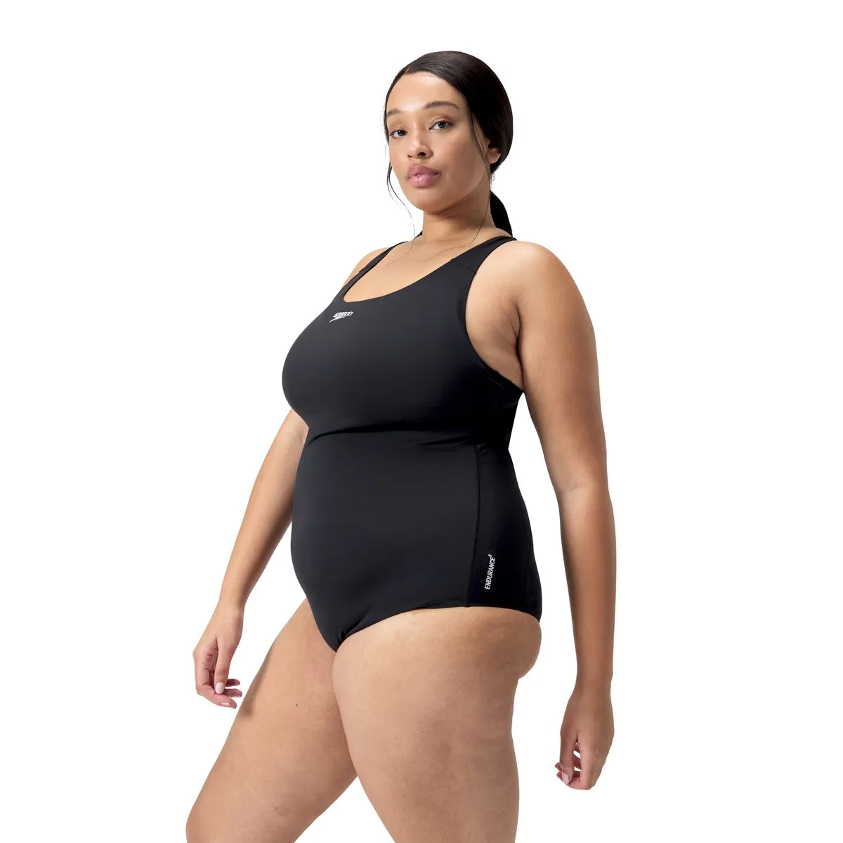Speedo Plus Size Endurance+ Medalist Swimsuit Black