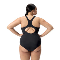 Speedo Plus Size Endurance+ Medalist Swimsuit Black